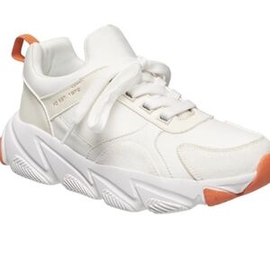 French Toast White and Orange Athletic Shoes